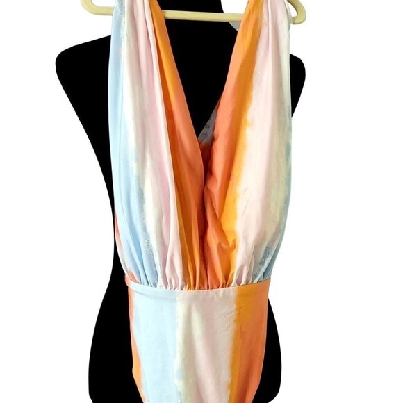 NWT SGI One Piece Color Tie Dye Bathing Suit Size Large - Picture 2 of 13